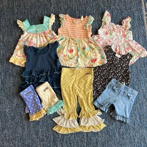 Matilda Jane Size 4 Set, Bundle of bottoms, Lot of Tops, Dress